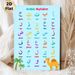 Arabic Alphabet Painting Poster, Vibrant Illustrated Arabic Alphabet With Camel & Palm Trees Poster, Practical For Arabic Language Learning, Ideal For_maomaolike.com