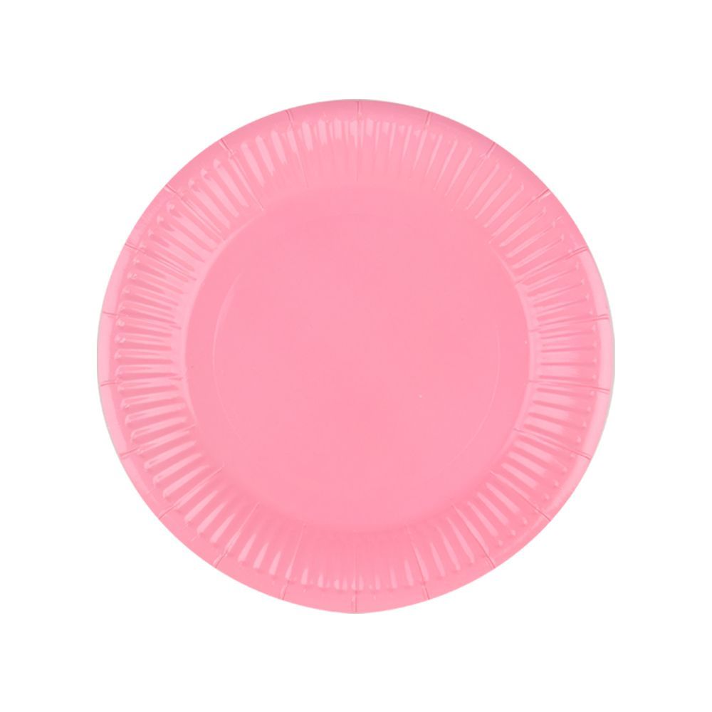 9 Inch Pink Paper Plates 23CM, 240pcs_maomaolike.com