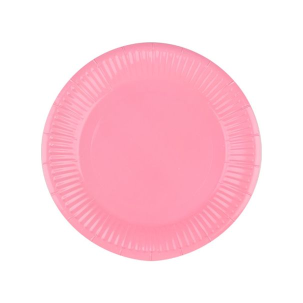 9 Inch Pink Paper Plates 23CM, 240pcs_maomaolike.com