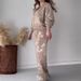 Women's Clothing summer new fashion sequin printed zipper casual sweatshirt two-piece set_maomaolike.com