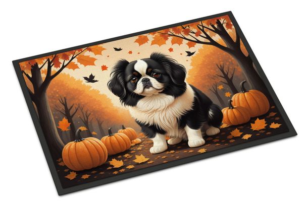 Japanese Chin Fall Doormat Front Door Mat Indoor Outdoor Rugs For Entryway, Non Slip Washable Low Pile, 24H X 36W_maomaolike.com