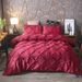 Custom Top-sale Pure Color Knitted Hot-Selling Bedding Set Three-Piece Four-Piece Home Textile Wholesale_maomaolike.com