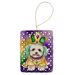 Maltipoo King Of Mardi Gras Porcelain Ornament Christmas Tree Hanging Decorations For Home Christmas Holiday, Rectangle, Gift, Multicolor_maomaolike.com