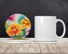 Chrysanthemums In Watercolor Large Sandstone Coasters Pack Of 4 Absorbent Round Coasters Decor Gifts For Men Or Women, 4 In, Multicolor_maomaolike.com