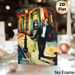 New Orleans Jazz & Heritage Festival 2001 Painting Poster, Vibrant Impressionist Style Trumpet Player Night Street Scene Poster, Authentic Jazz-themed_maomaolike.com