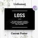 Trader Loss Themed Painting Poster, Minimalist Black & White Typographic Poster, Inspirational Trading Quote Decor Ideal For Home Office, Trading_maomaolike.com