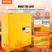 VEVOR Flammable Storage Cabinet 30 Gal, 43.1x18.1x50.1 Inch Cold-Rolled Steel Flammable Liquid Storage Cabinet Explosion Proof With 1 Adjustable Shelf 2 Manual Closing Doors For Industrial Use, Yellow_maomaolike.com