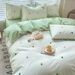 Wholesale INS Fresh Simple Towel Pure Four-Piece Washed Cotton Solid Color Embroidery 4-Piece Set_maomaolike.com
