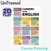 English Careers Painting Poster, Colorful Categorized Informative Poster, Clearly Presents Various English-related Career Introductions, Suitable For_maomaolike.com
