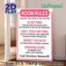 Room Rules Themed Painting Poster, Playful Pink Typographic Poster, Humorous Teen-style Room Rules, Ideal For Bedroom Decor_maomaolike.com