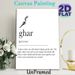 Ghar Definition Painting Poster, Minimalist Black & White Typographic Poster, Warm Heartfelt Home-themed Message Perfect For Living Room, Bedroom_maomaolike.com