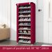 Yarifan Multi-Tier Shoe Rack With Dustproof Cover, Space-Saving Shoe Organizer For Dorm, School, Home, And Office_maomaolike.com