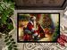Irish Setter And Santa Claus Doormat Front Door Mat Indoor Outdoor Rugs For Entryway, Non Slip Washable Low Pile, 24H X 36W_maomaolike.com