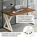 Heavy-Duty Computer Desk, 55" Simple Study Desk Writing Table_maomaolike.com