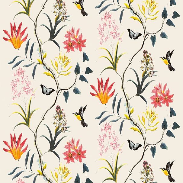 plant Leaves Flowers Birds Removable Decorative Waterproof Wallpaper_maomaolike.com