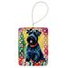 Kerry Blue Terrier Christmas Porcelain Ornament Christmas Tree Hanging Decorations For Home Christmas Holiday, Rectangle, Gift, Multicolor_maomaolike.com