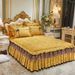 European Style Quilted Lace Skirt Single Piece Autumn Winter Thickened Warm Velvet Cover 1.8m Double Non-Slip Bed Set_maomaolike.com