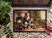 Norwegian Elkhound And Santa Claus Doormat Front Door Mat Indoor Outdoor Rugs For Entryway, Non Slip Washable Low Pile, 24H X 36W_maomaolike.com