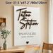 Tattoo Station Themed Painting Poster, Sleek Black Raised Script With Heart Accent Poster, Unique Tattoo Studio-inspired Decor Ideal For Tattoo Shops_maomaolike.com