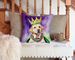 Labrador Retriever King Of Mardi Gras Throw Pillow Machine Washable, Indoor Outdoor Decorative Pillow For Couch, Bed Or Patio, 14Hx14W_maomaolike.com