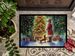 Dachshund And Santa Claus Doormat Front Door Mat Indoor Outdoor Rugs For Entryway, Non Slip Washable Low Pile, 24H X 36W_maomaolike.com