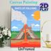 Volcano Parts Educational Painting Poster, Clear Labeled Flat Graphic Style Poster, Informative Volcanic Structure Guide Suitable For Learning Spaces_maomaolike.com