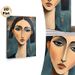 Abstract Female Portrait Painting Poster, Elegant Modern Abstract Style Poster, Artistic Decorative Piece With Bold Lines And Muted Tones, Ideal For_maomaolike.com