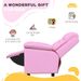 Qaba Kids Recliner Chair, Toddler Leather Sofa Lounge Chair With Armrest, Footrest, Headrest For Boys And Girls 3-9 Years Old, Pink_maomaolike.com