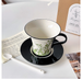 Birthday Gift American Retro Jasmine Coffee Cup Plate Set Exquisite Beauty Business Companion Gift Ceramic Mug_maomaolike.com