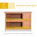 54" 2-Story Large Rabbit Hutch Bunny Cage Wooden Pet House Small Animal Habitat With Lockable Doors, No Leak Tray And Waterproof Roof For Rabbits, Chickens, Ducks, Outdoor/Indoor Natural_maomaolike.com