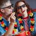 20Pcs Movie Night Flower Leis 19.7 In Golden Red Black Silk Flower Necklace Tropical Luau Hawaii Theme Party Favors Wreaths Headbands For Holiday Wedding Beach Birthday Decorations Supplies_maomaolike.com