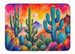 Cactus In Color Memory Foam Kitchen Mat Machine Washable Anti-Fatigue Mat Cushion Comfort Bath Mat Or Kitchen Rug_maomaolike.com