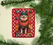 Finnish Lapphund Holiday Christmas Porcelain Ornament Christmas Tree Hanging Decorations For Home Christmas Holiday, Rectangle, Gift, Multicolor_maomaolike.com