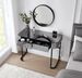 39" Mirrored Makeup Vanity Table With Stainless Steel Base, Mirrored Console Dressing Table With 2 Drawers,Versatile Desk For Bedroom And Office, Gray_maomaolike.com