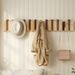 Piano Key Wall-Mounted Clothes Solid Wood No-Drill Coat Space-Saving Wall Hanging Entryway Door Storage Rack_maomaolike.com