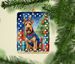 Welsh Terrier Christmas Reindeer Porcelain Ornament Christmas Tree Hanging Decorations For Home Christmas Holiday, Rectangle, Gift, Multicolor_maomaolike.com