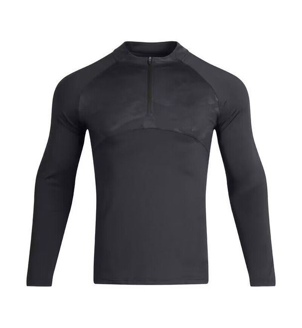 Men's Clothing Long-Sleeved T-Shirt Men's Sports Outdoor Tops Quick-Drying Breathable Running Fitness Training Suit Half-Zip Stand Collar_maomaolike.com