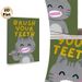 Cat Brushing Teeth Themed Painting Poster, Cute Cartoon Style Poster, Gentle Daily Dental Care Reminder, Ideal For Bathroom_maomaolike.com