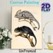 Chameleon Themed Painting Poster, Vintage Scientific Illustration Poster, Detailed Depiction Of Chameleons Perched On Branches, Ideal For Home, Study_maomaolike.com
