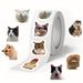 500Pcs/1 Roll Cute Cat Head Stickers, Reward Stickers, Decorative Stickers_maomaolike.com