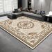Living Room Rug Large Size Gorgeous Gold Frame Design Bedroom Rug Plush Thickened Machine Washable Thickened Underlay Interior Decorative Rug_maomaolike.com