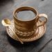 Wheat Patterned Coffee Cup And Plate Set For Home Use, Retro European Style Cappuccino Latte Cup, Fancy Coffee Latte Cup_maomaolike.com