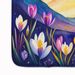 Crocus In Color Memory Foam Kitchen Mat Machine Washable Anti-Fatigue Mat Cushion Comfort Bath Mat Or Kitchen Rug_maomaolike.com
