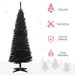5' Artificial Pencil Christmas Tree, Slim Xmas Tree With 294 Realistic Branch Tips And Plastic Stand, Black_maomaolike.com