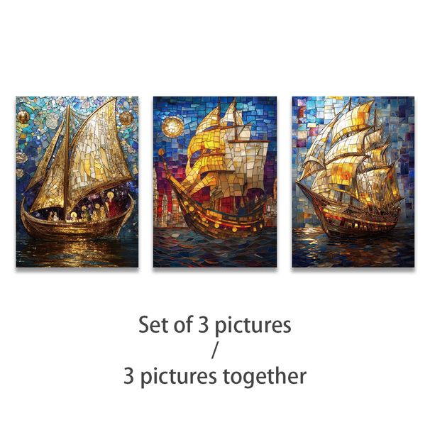 European And American Sailing-themed Home Décor Paintings, Wall Art Posters, Living Room Sofa Backdrop Artwork, Art Exhibition Pieces_maomaolike.com