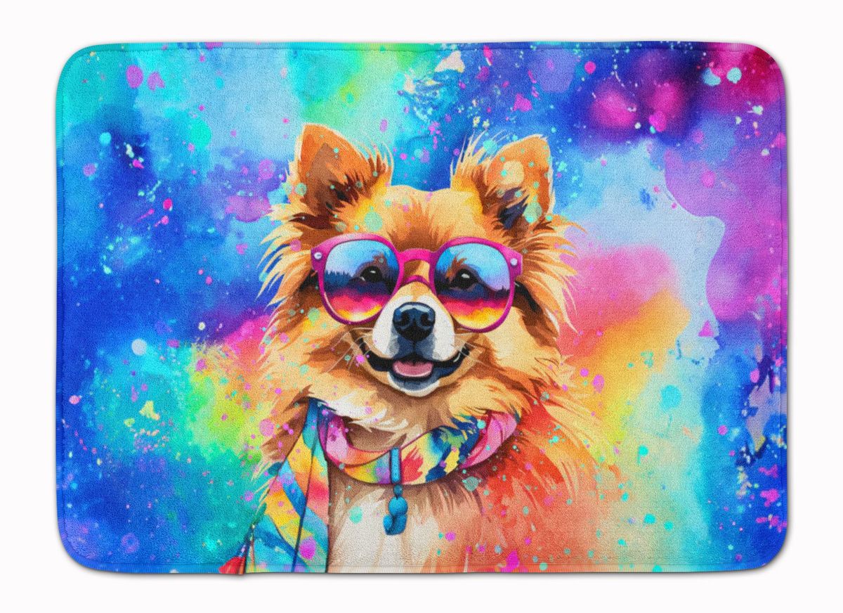 Pomeranian Hippie Dawg Memory Foam Kitchen Mat Machine Washable Anti-Fatigue Mat Cushion Comfort Bath Mat Or Kitchen Rug_maomaolike.com
