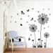 Small Size Black Dandelion Sofa Bedroom Background Wall Living Room TV Decoration Self-Adhesive Sticker_maomaolike.com