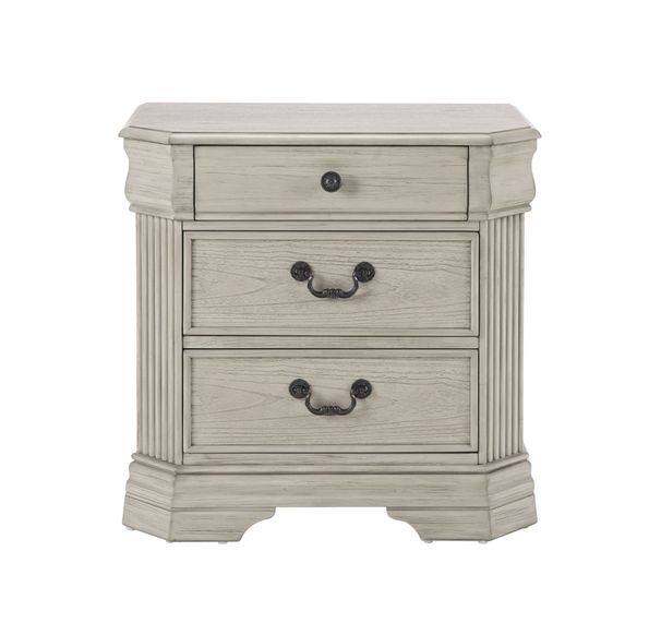 Wood Night Stand, White Carbinet_maomaolike.com