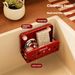 VANFOLA Foldable Kitchen Sink Storage Basket With Suction Cup, Drain Organizer For Steel Wool & Dish Sponge, Sink Inner Storage Rack_maomaolike.com