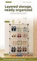 Slim Slanted Shoe Rack, Multi-Tier Space-Saving Shoe Storage Organizer, Thin Narrow Entryway Shoe Shelf, Freestanding Lightweight Shoe Holder_maomaolike.com